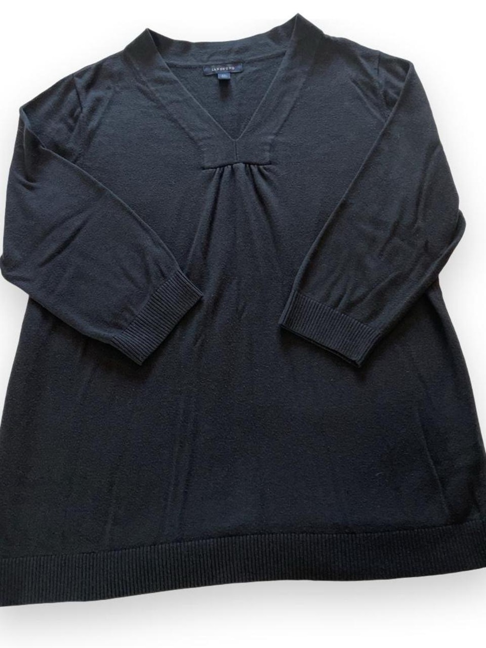Lands' End Women’s V-Neck Sweater in Black